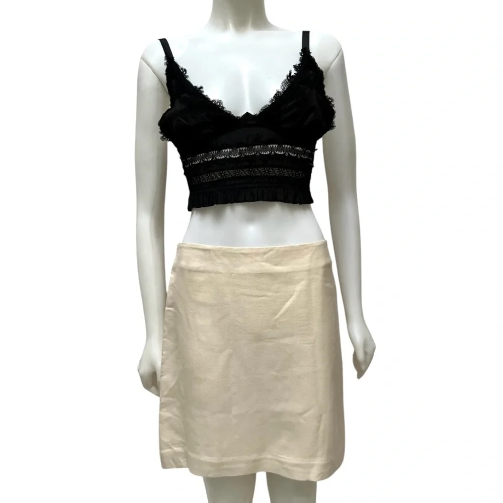 Vintage THE LIMITED Virtual Stretch Tan Pencil Skirt Office Carrier Capsule 90's